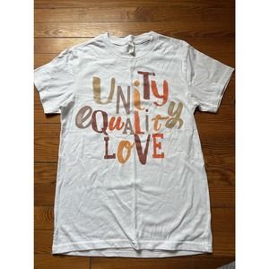 TSHIRT WHITE UNISEX WITH GRAPHIC SIZE S (Small) man / woman / junior